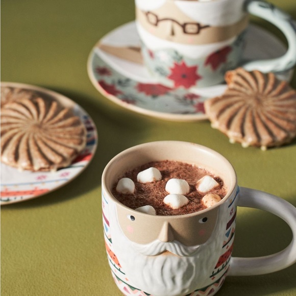 NWT Anthropologie Fotini Tikkou Mr. Claus Mug - Picture 3 of 4